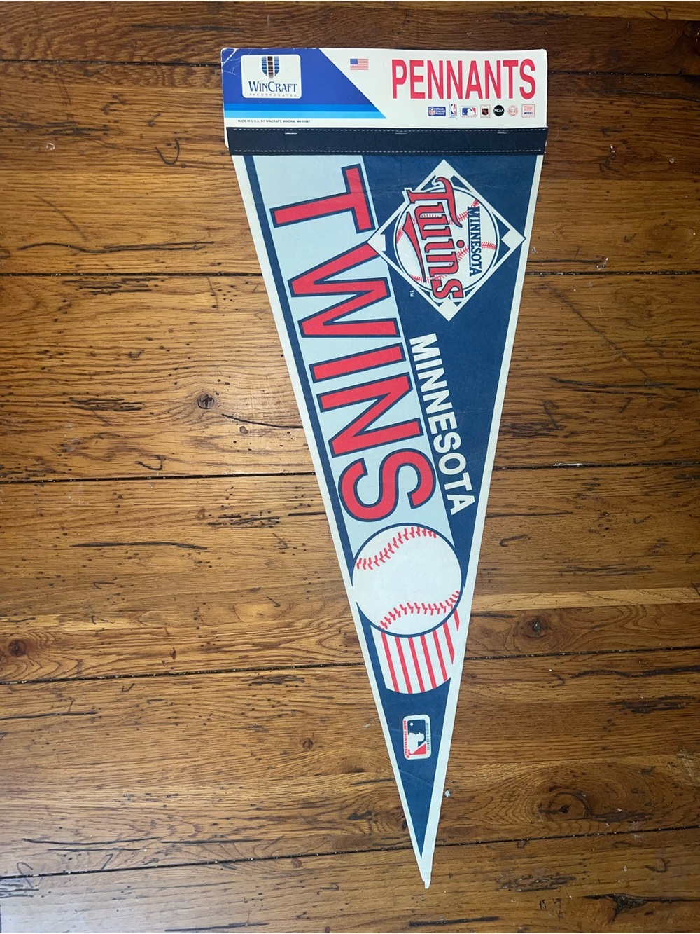 Wincraft Minnesota Twins Navy and Red Minnesota Pennant 12” x 30”